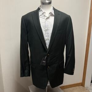 NWT INDOCHINO 42 Sport Coat Blazer Men's 100% Wool Guabello Solid Green